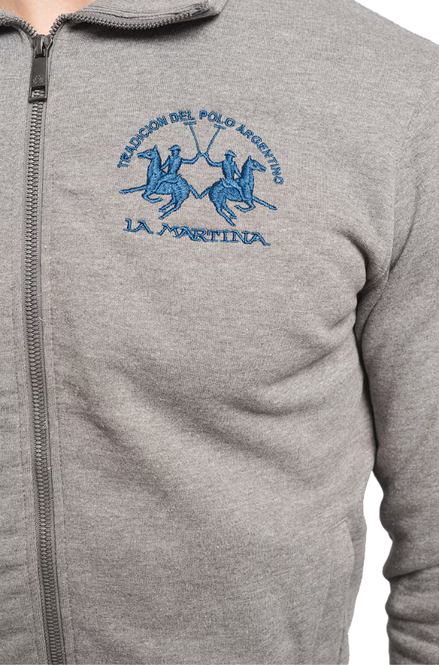 La Martina Men Fleece Brushed Heat Sweatshirts Grey
