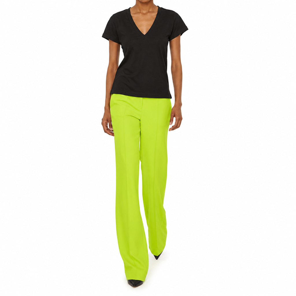 Pinko Women Trousers Hulka Lime Green