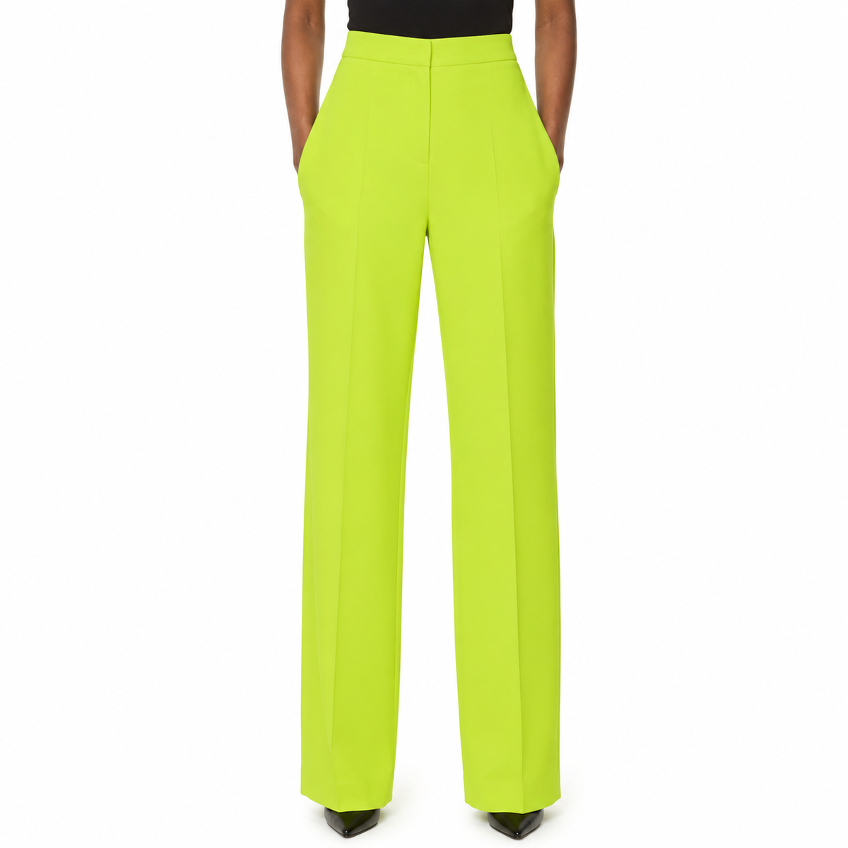 Pinko Women Trousers Hulka Lime Green