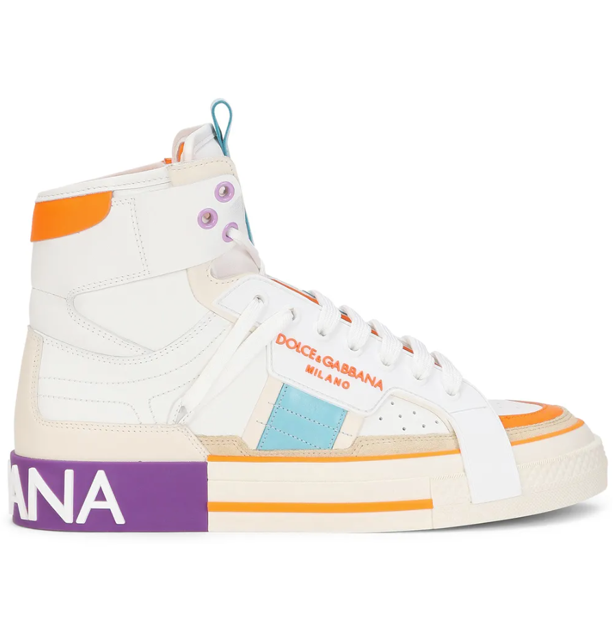 Dolce & Gabbana Women Sneakers Leather Nappata Multicolor