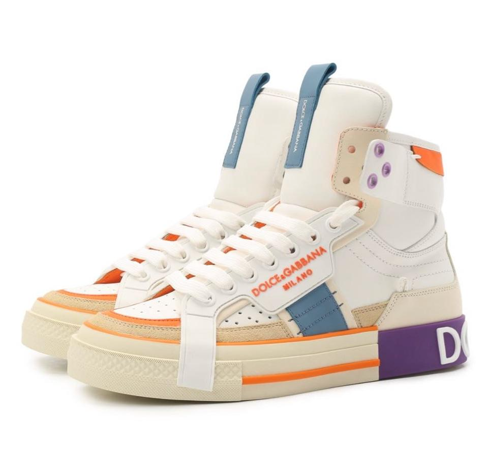 Dolce & Gabbana Women Sneakers Leather Nappata Multicolor