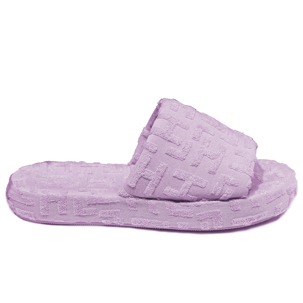 Hinnominate Women Ciabatta Flat Terry Flip-Flops Lilac