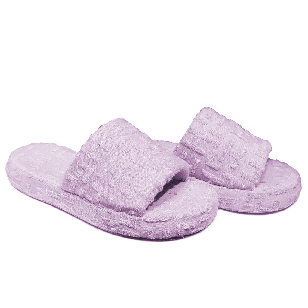 Hinnominate Women Ciabatta Flat Terry Flip-Flops Lilac