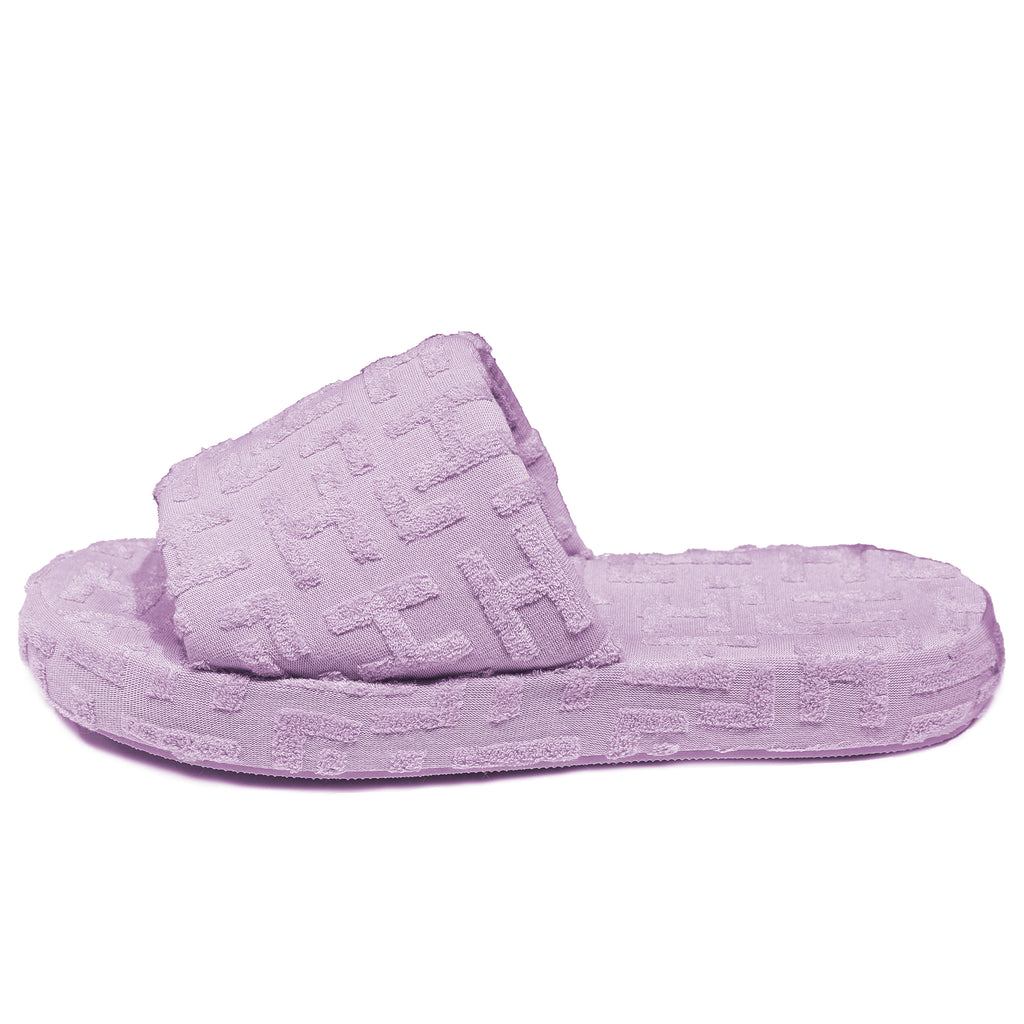 Hinnominate Women Ciabatta Flat Terry Flip-Flops Lilac