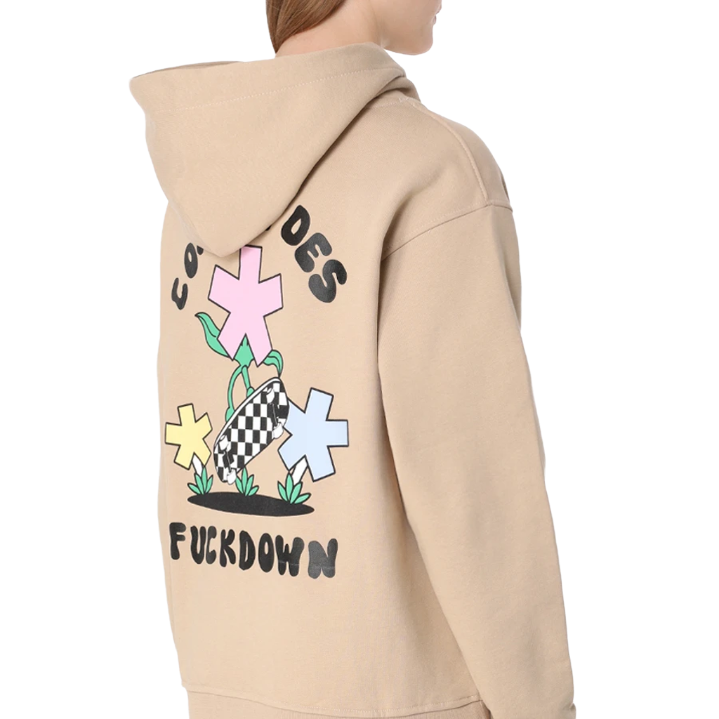 Comme Des Fuckdown Women Sweatshirt Hooded Brown