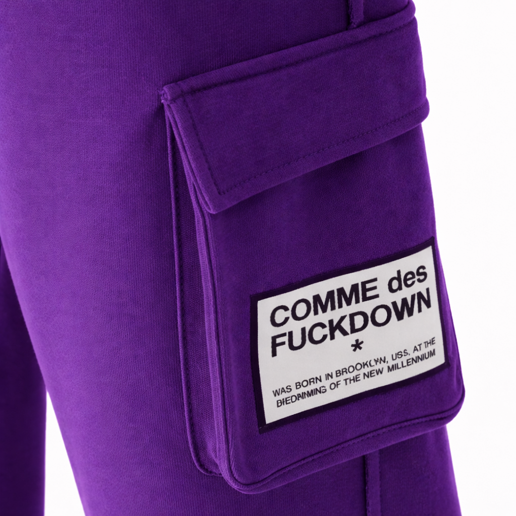 Comme Des Fuckdown Women Trousers Cargo Purple