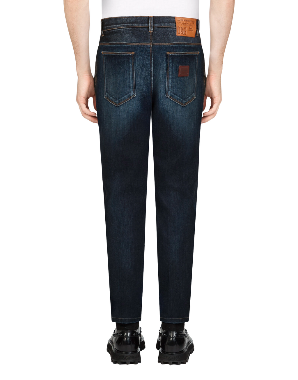 Dolce & Gabbana Men Stretch Washed Style Jeans Blue