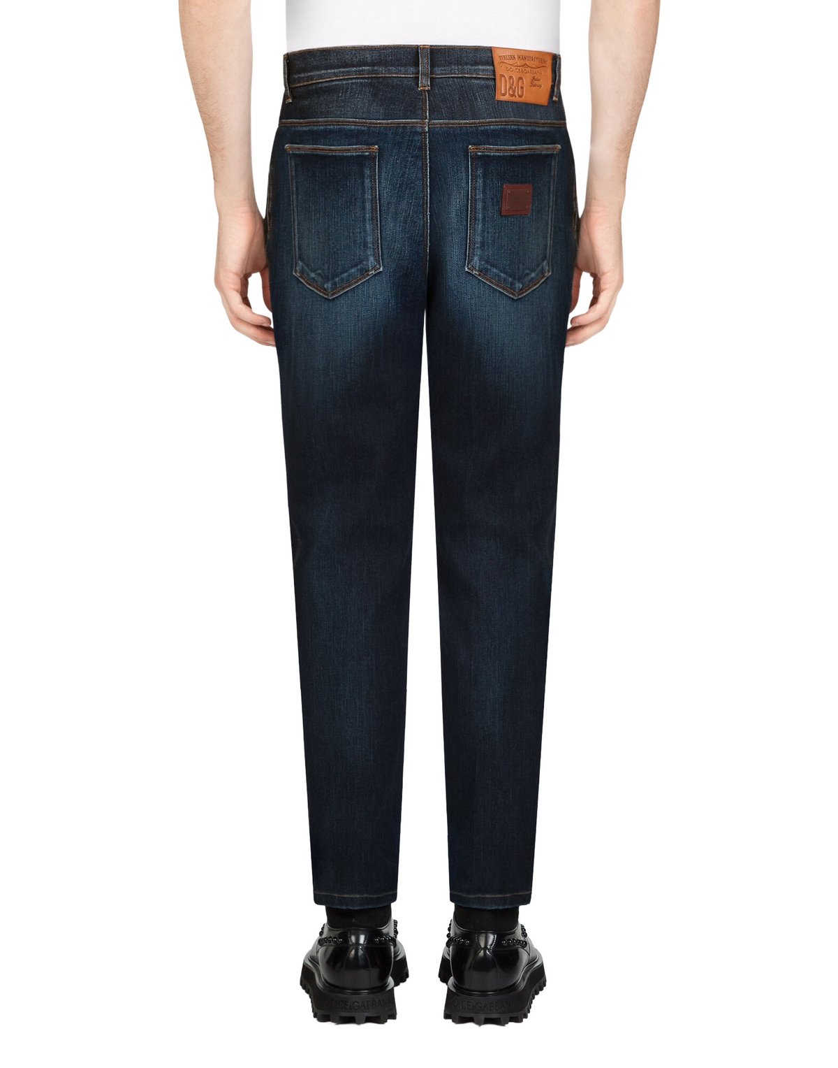 Dolce & Gabbana Men Stretch Washed Style Jeans Blue