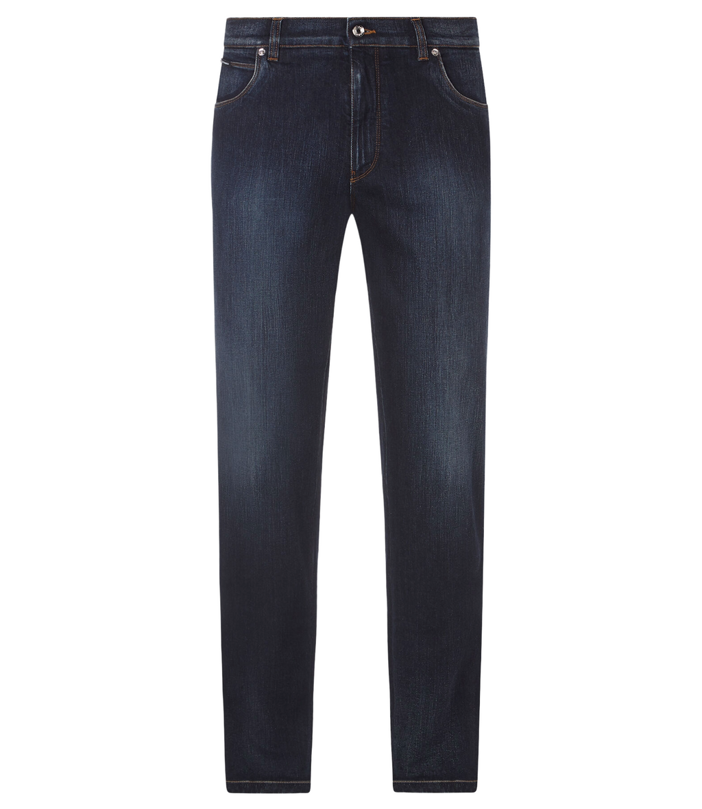Dolce & Gabbana Men Stretch Washed Style Jeans Blue