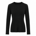 anna molinari Women Crew Neck Long Coste Sweaters Black