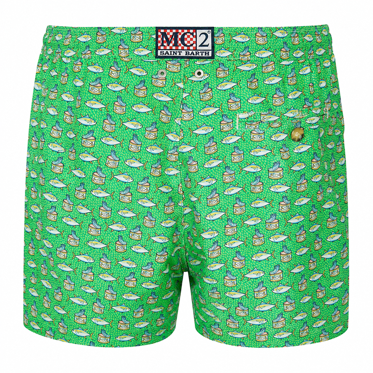 MC2 Saint Barth Men Swimsuit Patterned Tuna Green