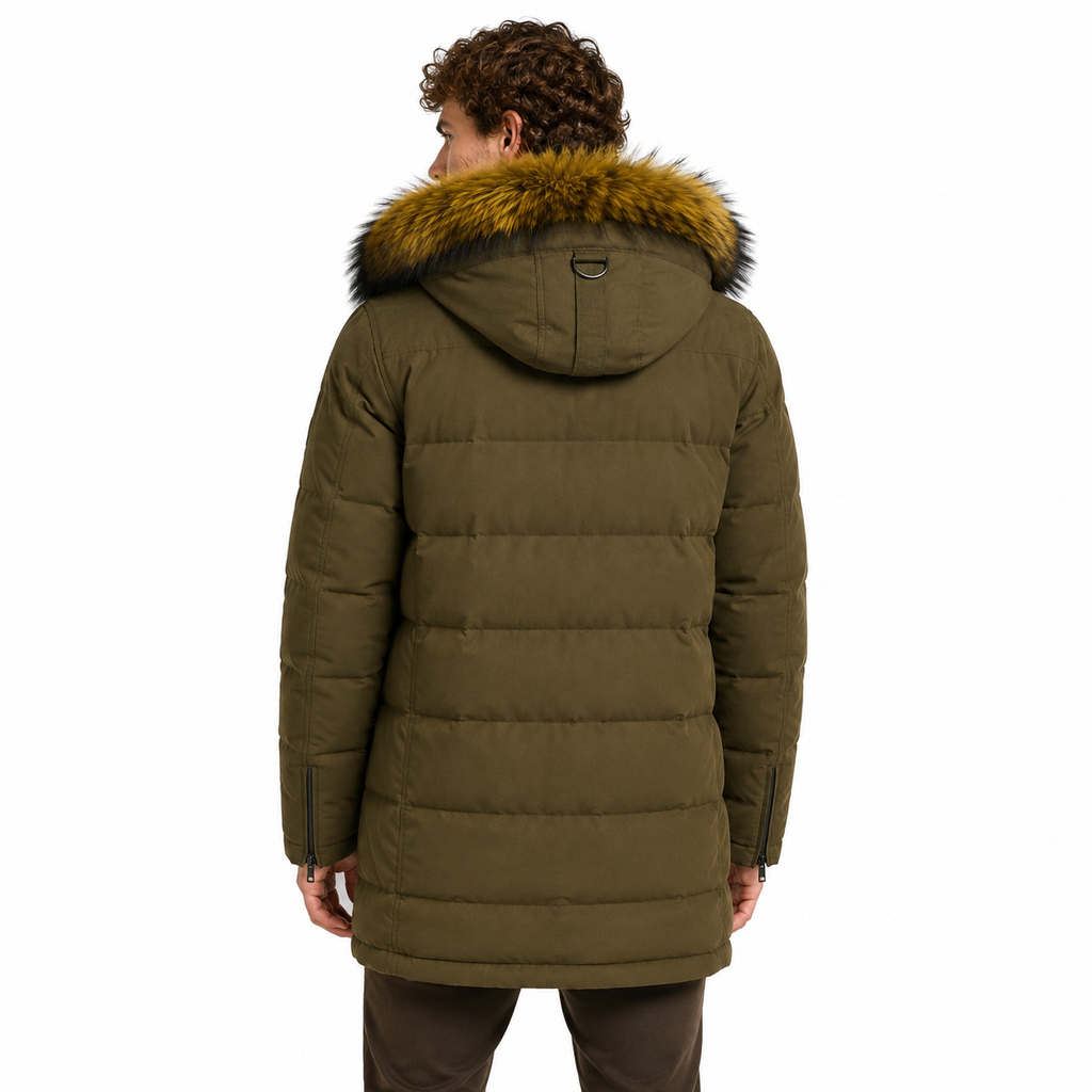 Moose knuckles Men Jacket Long Hooded Green