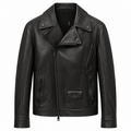 Dolce & Gabbana Men Chiodo Leather Jackets Black