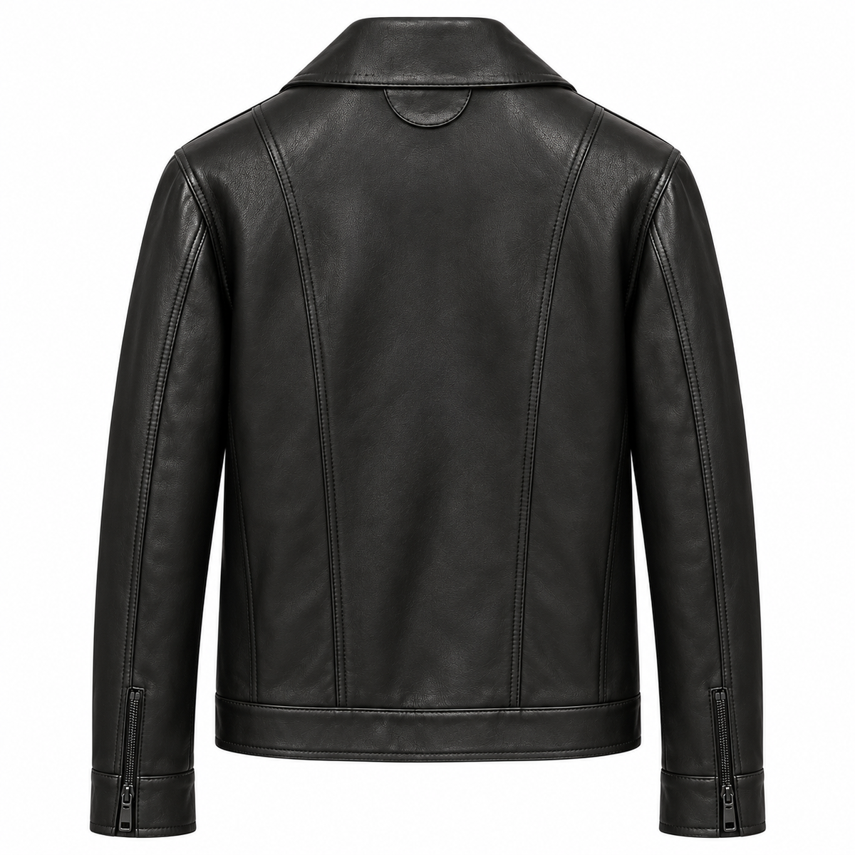 Dolce & Gabbana Men Chiodo Leather Jackets Black