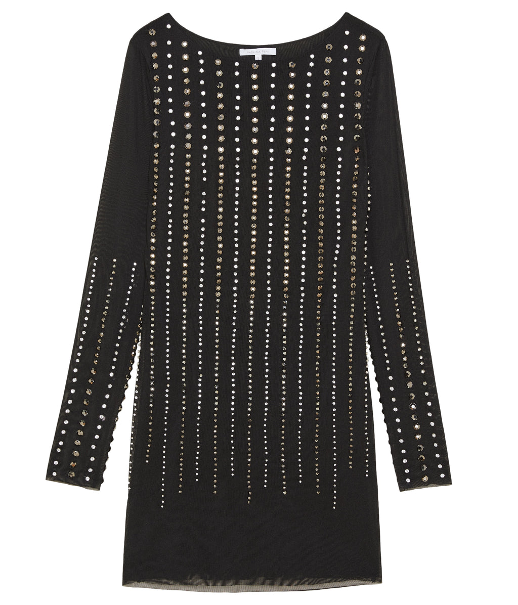 Patrizia Pepe Women Dress Tulle Strass Black