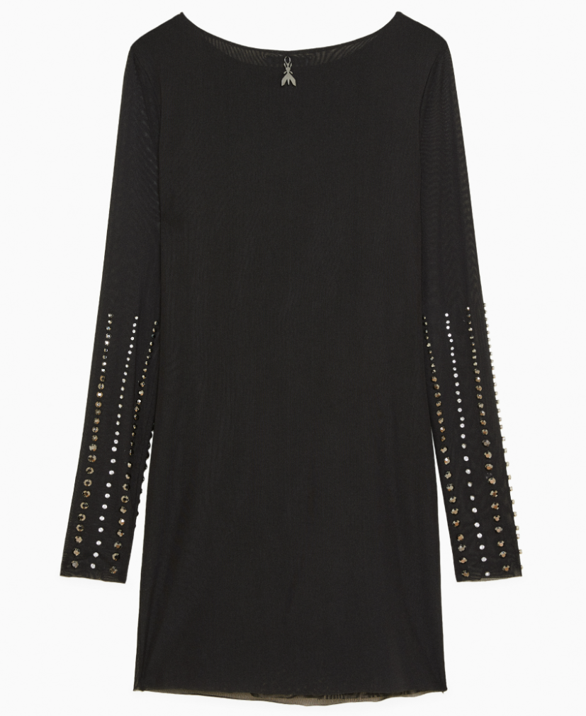 Patrizia Pepe Women Dress Tulle Strass Black