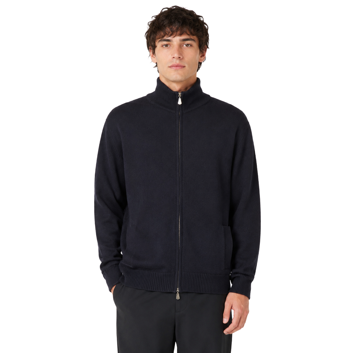 Alpha Studio Men Sweatshirt Zip Blue