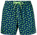 MC2 Saint Barth Men Micro Patterned Shark Sight Swimwear Blue