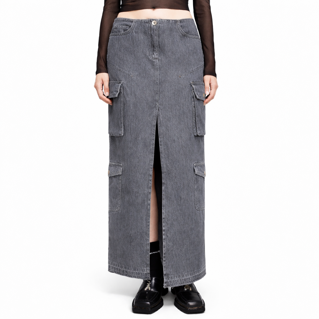 Patrizia Pepe Women Skirt Denim Grey