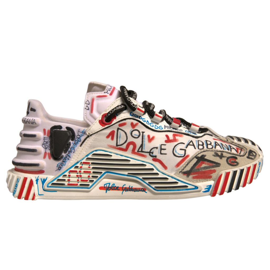 Dolce & Gabbana Women Sneakers Graffiti Milano White