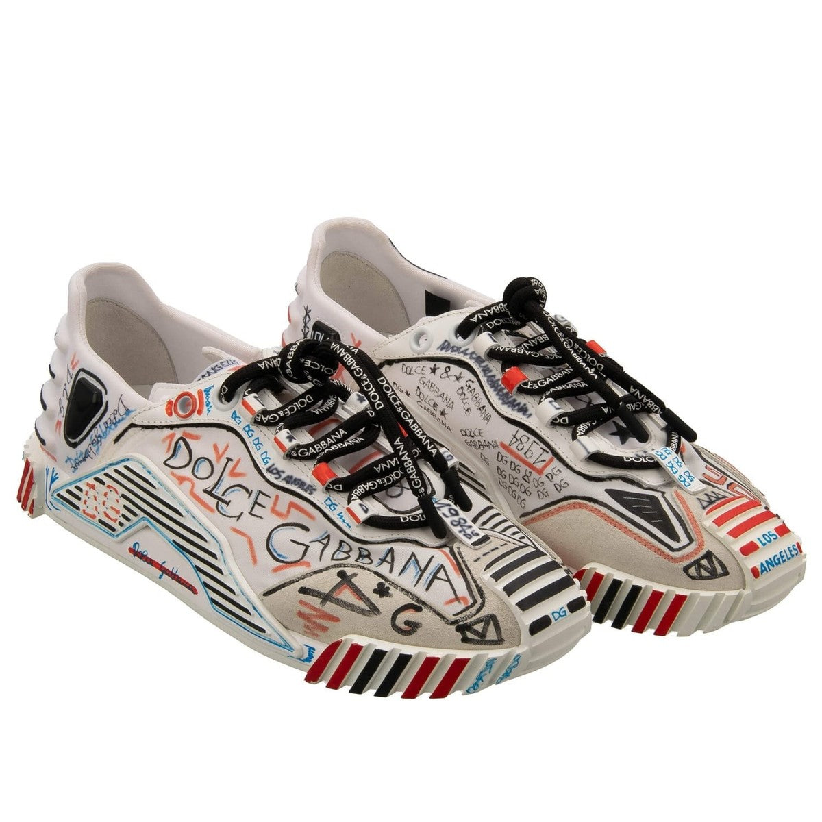 Dolce & Gabbana Women Sneakers Graffiti Milano White
