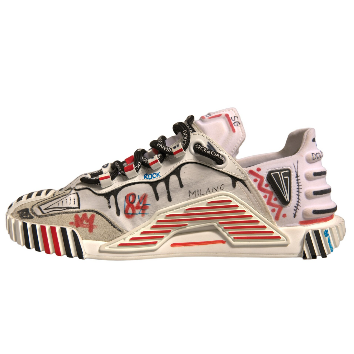 Dolce & Gabbana Women Sneakers Graffiti Milano White