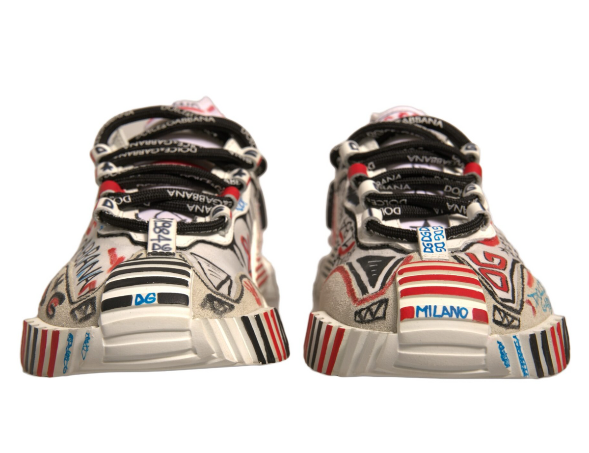 Dolce & Gabbana Women Sneakers Graffiti Milano White