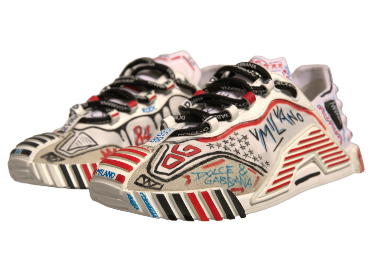 Dolce & Gabbana Women Sneakers Graffiti Milano White