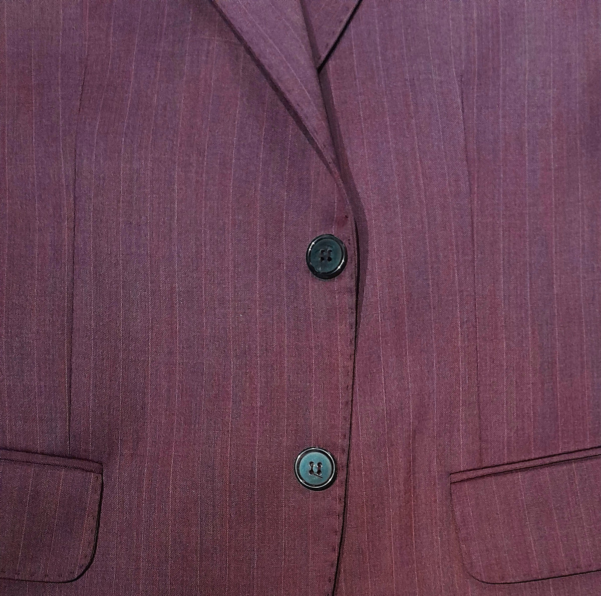 Ermenegildo Zegna Fabric Men Suit Wool Pinstripe Purple