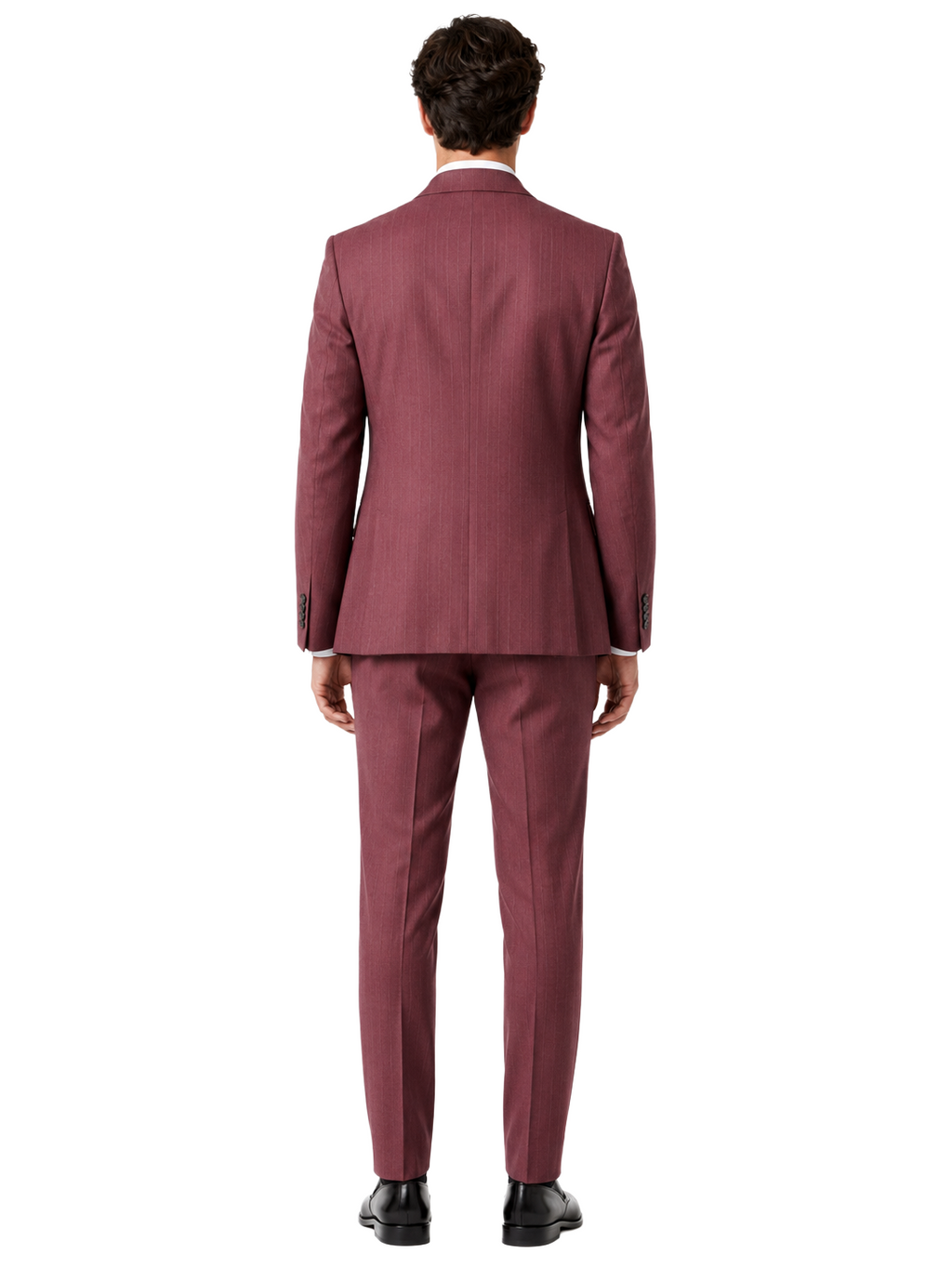 Ermenegildo Zegna Fabric Men Suit Wool Pinstripe Purple