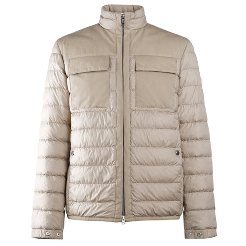 Add Men Down Jacket Quilted White