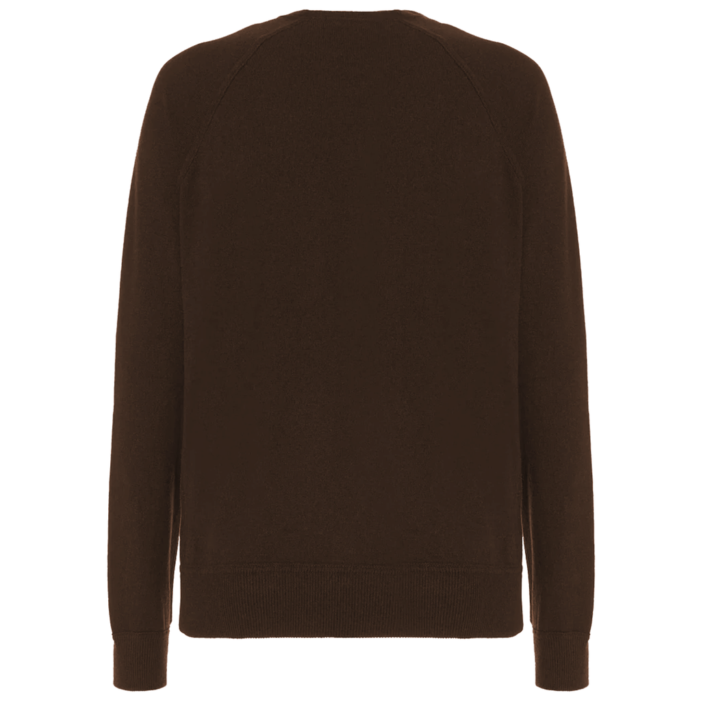 Malo Men Crew Neck Blend Cashmere Moro Sweaters Brown