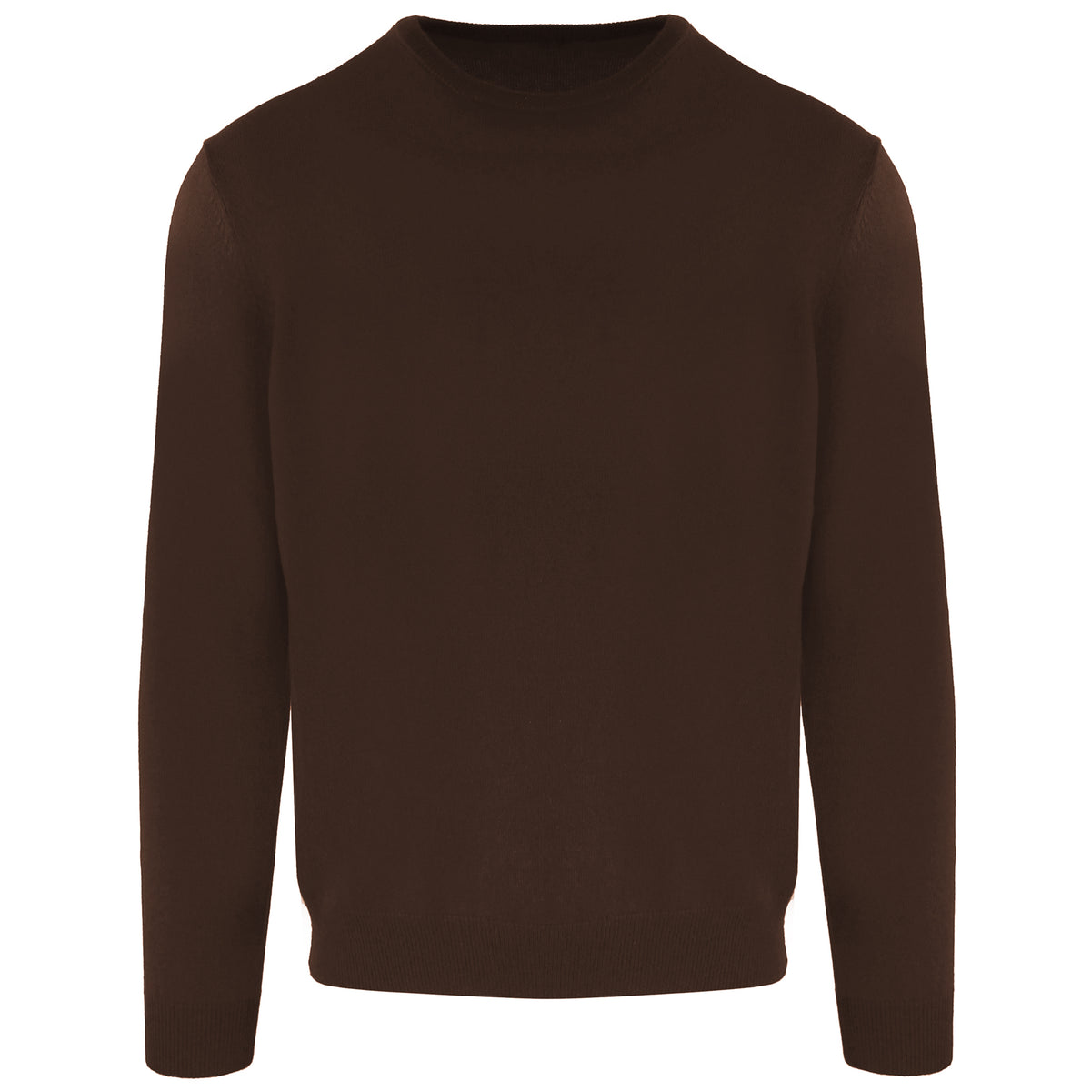 Malo Men Crew Neck Blend Cashmere Moro Sweaters Brown