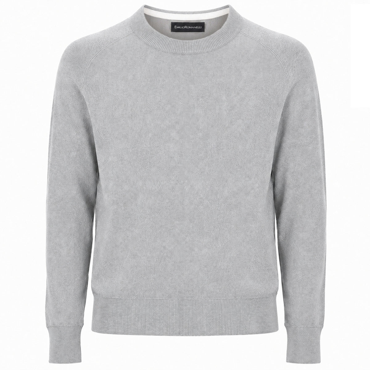 Emilio Romanelli Men Crew Neck Chiaro Sweaters Grey