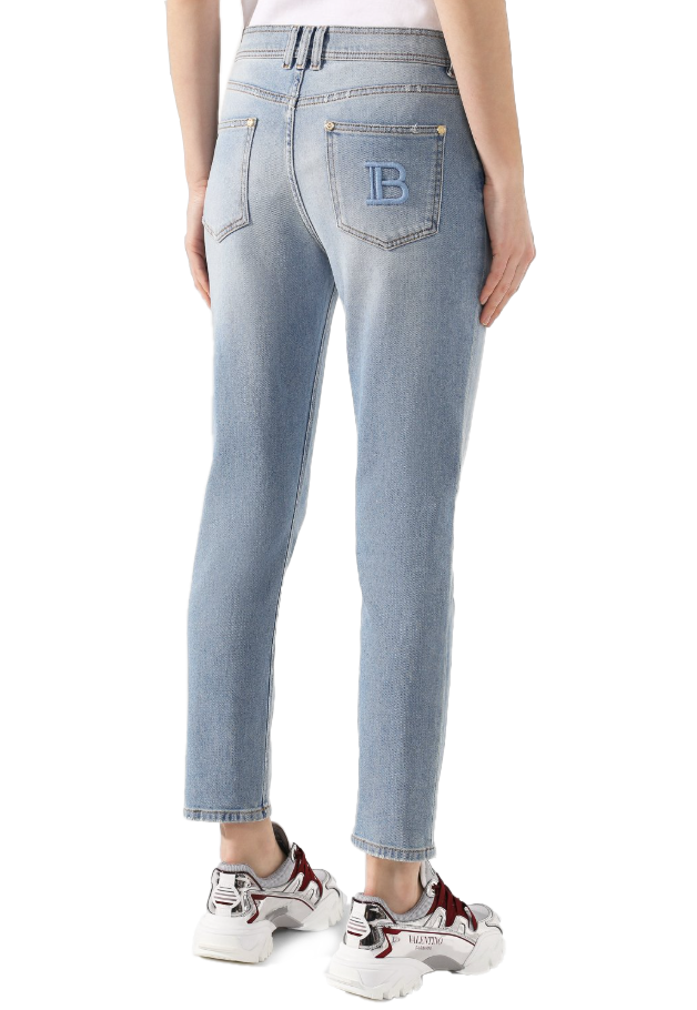 Balmain Women Jeans Regular Light Blue