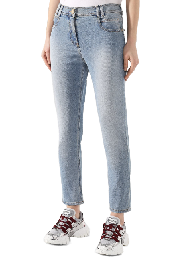 Balmain Women Jeans Regular Light Blue