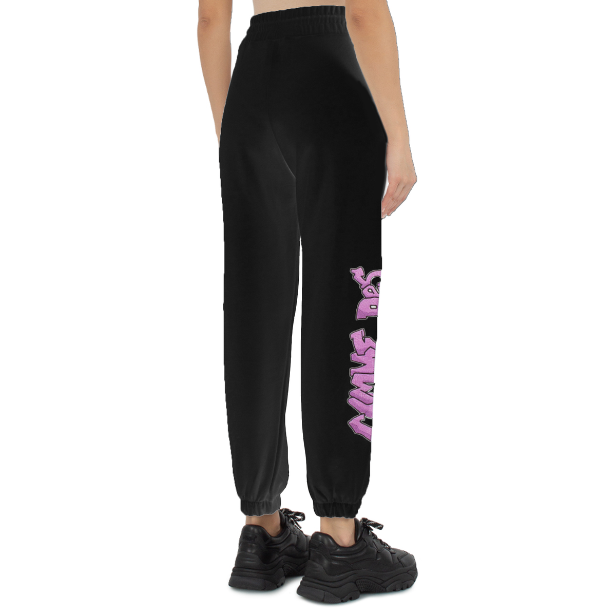 Comme Des Fuckdown Women Trousers Sweatshirt Embroidered Black