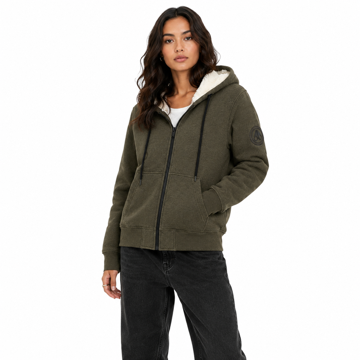 Moose knuckles Women Sweatshirt Funny Green