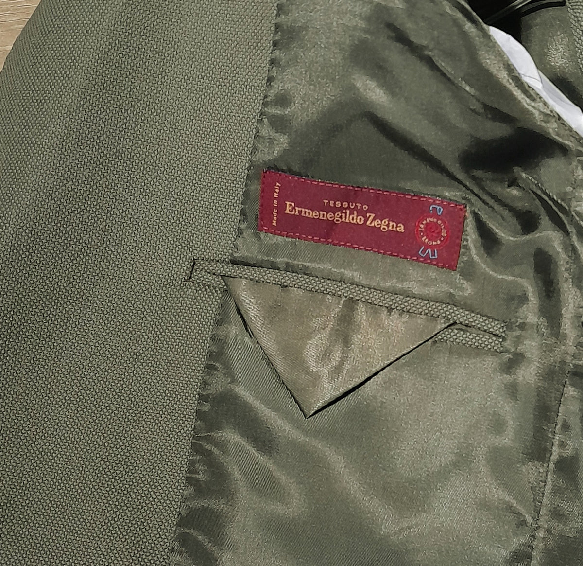 Ermenegildo Zegna Fabric Men Suit Wool Army Green