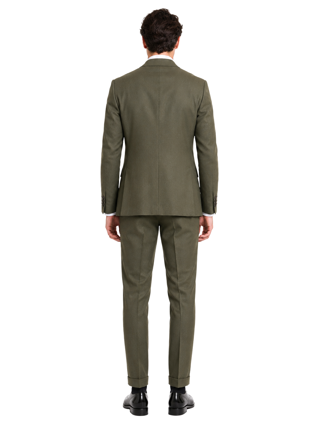 Ermenegildo Zegna Fabric Men Suit Wool Army Green