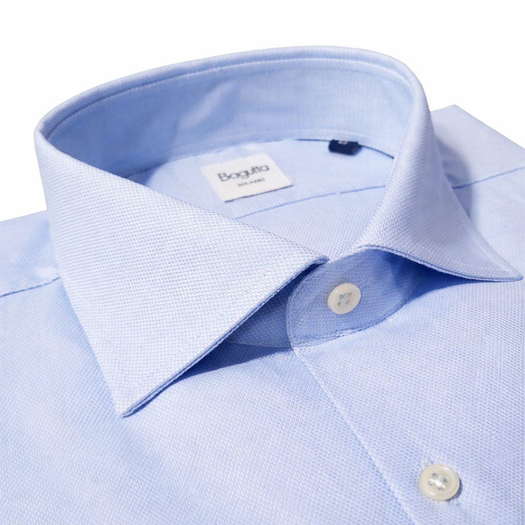 Bagutta Men Shirt Walter Neck Francese Light Blue