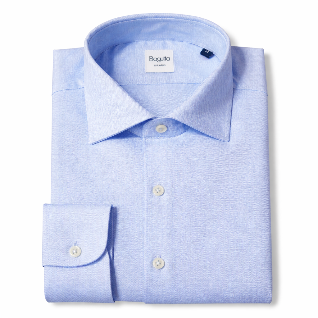 Bagutta Men Shirt Walter Neck Francese Light Blue