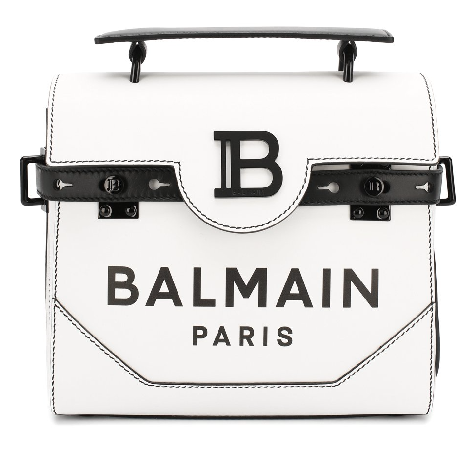 Balmain Women Flap Over Shoulder Bag White