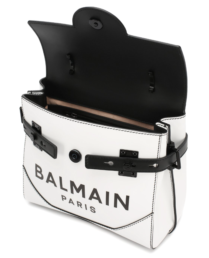 Balmain Women Flap Over Shoulder Bag White
