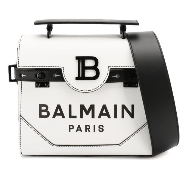 Balmain Women Flap Over Shoulder Bag White