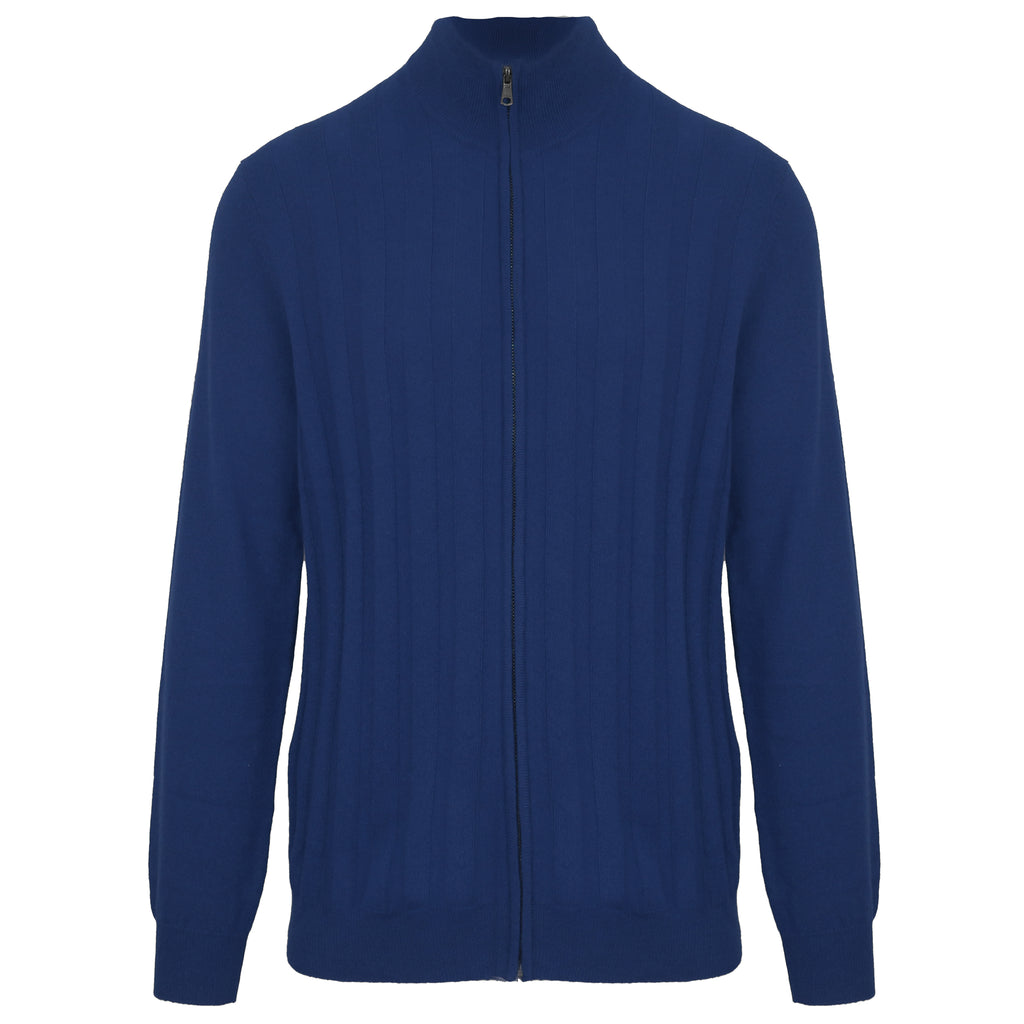 Malo Men Cardigan Zip Zaffiro Blue