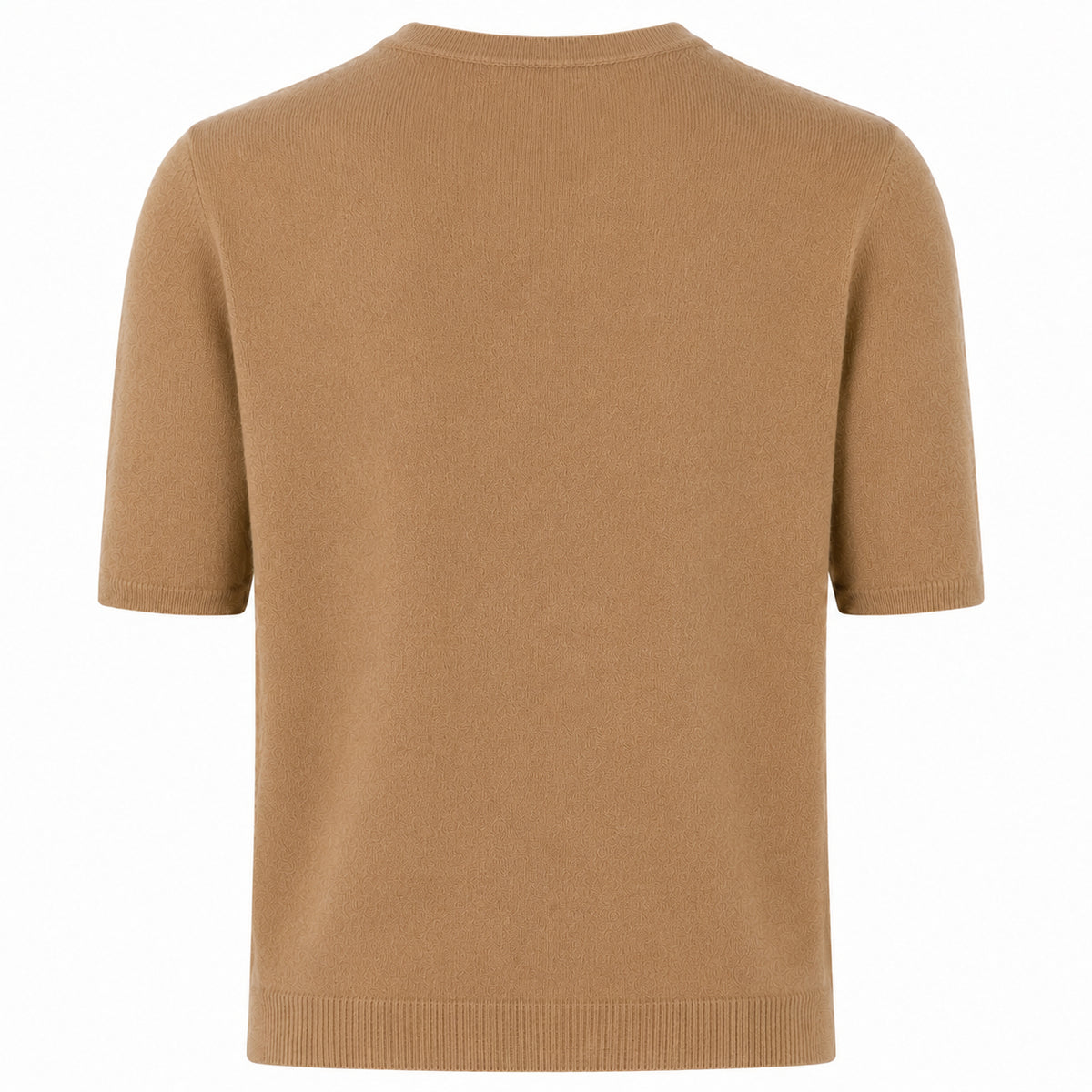 Alpha Studio Women Crew Neck Gomito Coste Mix Sweaters Camel