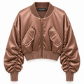 Dolce & Gabbana Women Bomber Plissetato Brown