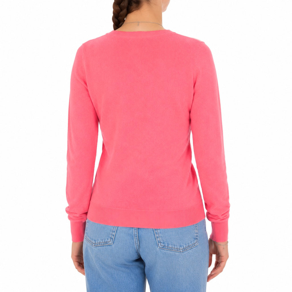Emilio Romanelli Women Knit Cashmere Crew Neck Pink