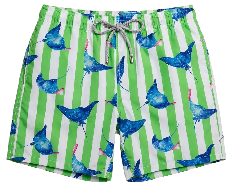 MC2 Saint Barth Men Gustavia Devil Fish Swimwear Green